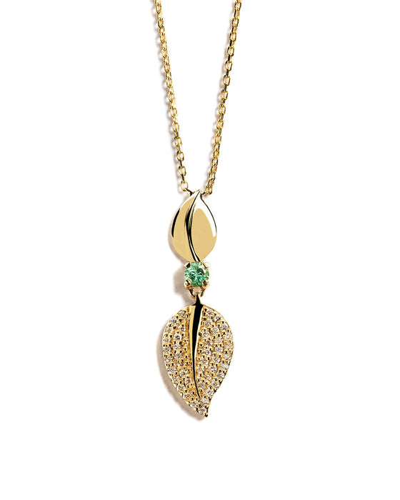 Emerald Lunaria Necklace